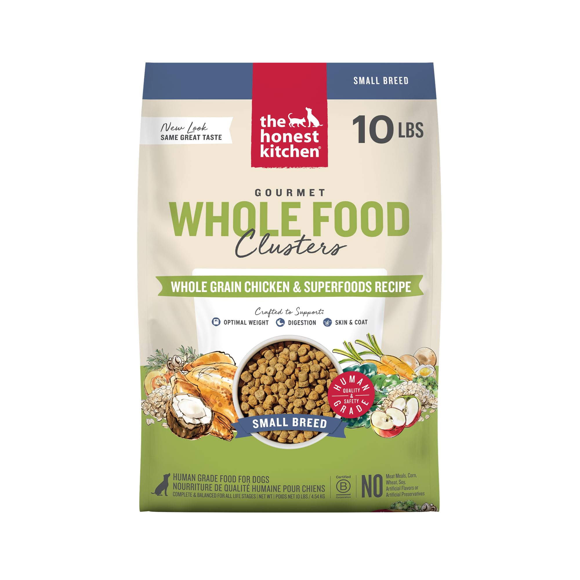 Whole Food Clusters Small Breed Whole Grain Chicken Dry Dog Food, 10 lb Bag