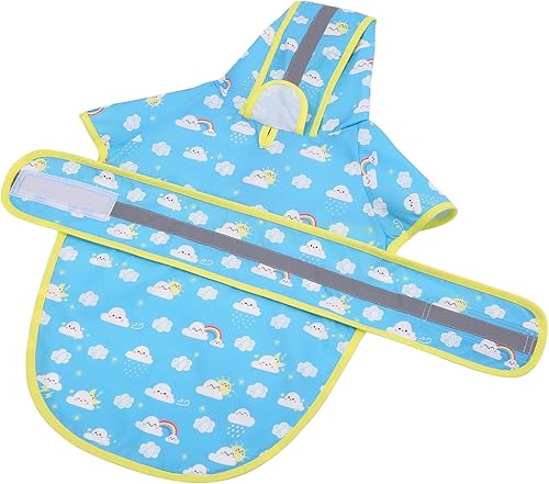 Miniatura 5 de HDE Chubasquero con capucha para perros y cachorros pequeños a extra grandes, Cartoon Storm - XL