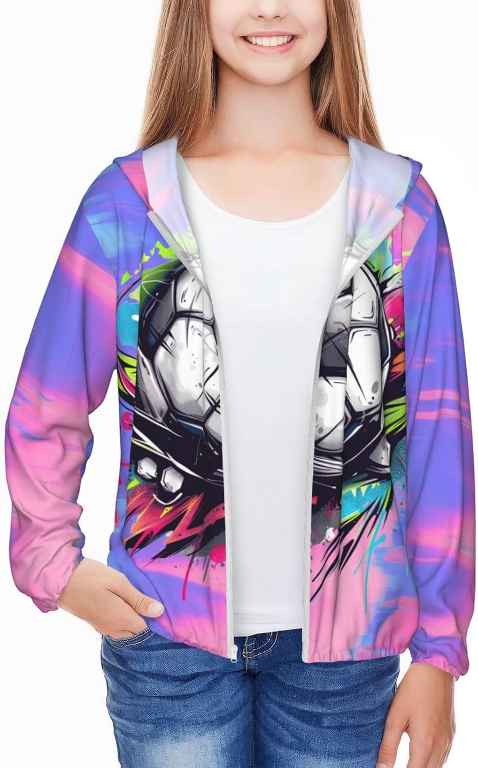 Soccer Youth Lightweight Sports Long Sleeve Jacket For Outdoor Activities