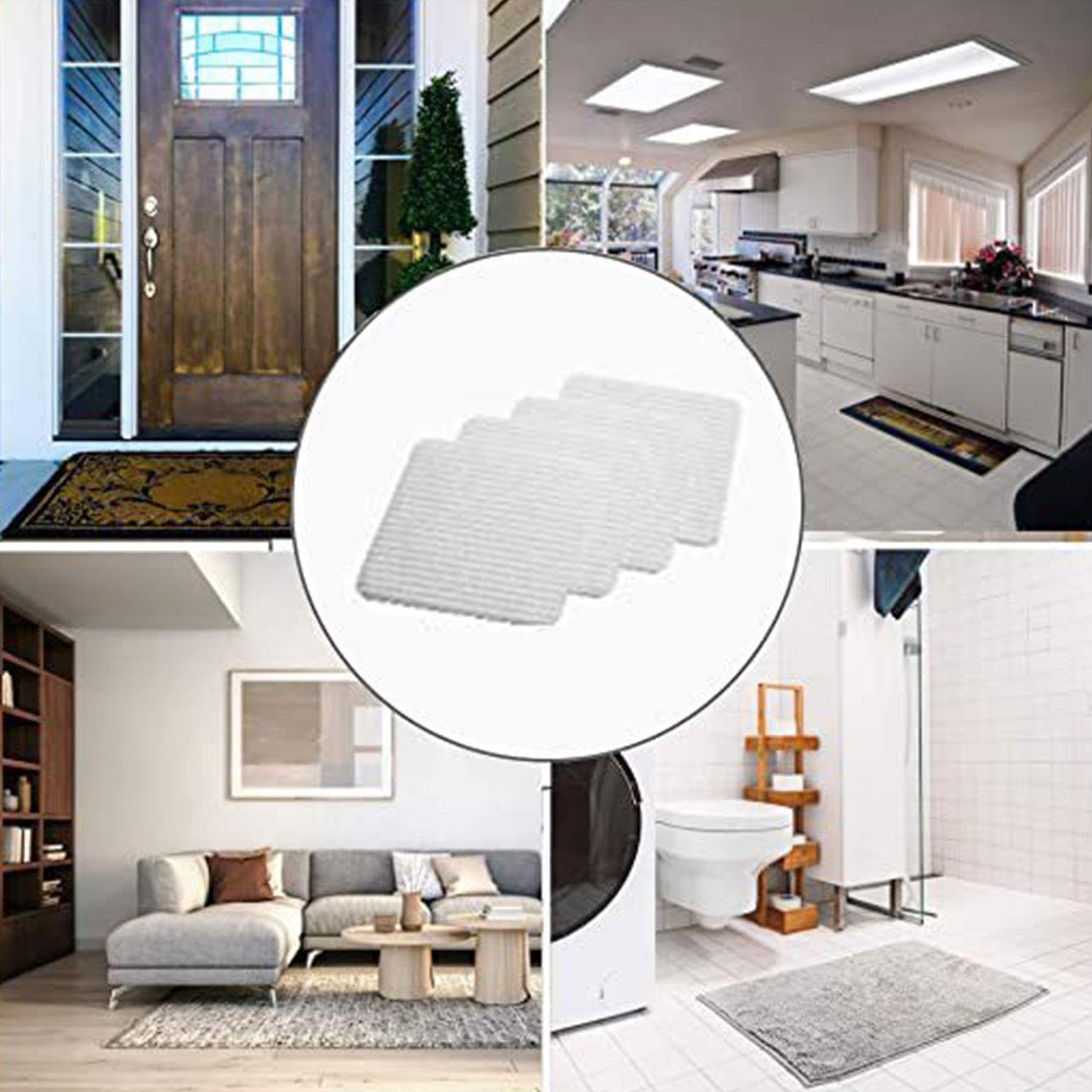 Amazon｜滑り止めラググリッパー - ラグコーナーグリッパー4個、洗える