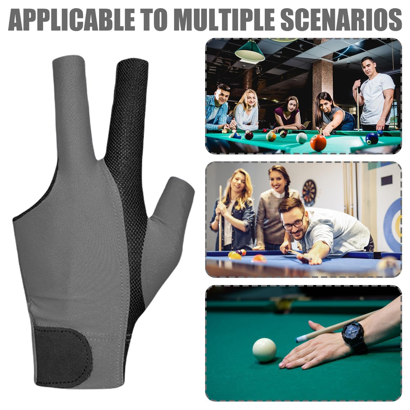 Guanti Biliardo 3 Dita Touch Screen - Traspiranti Per Presa Migliore - Foto 8