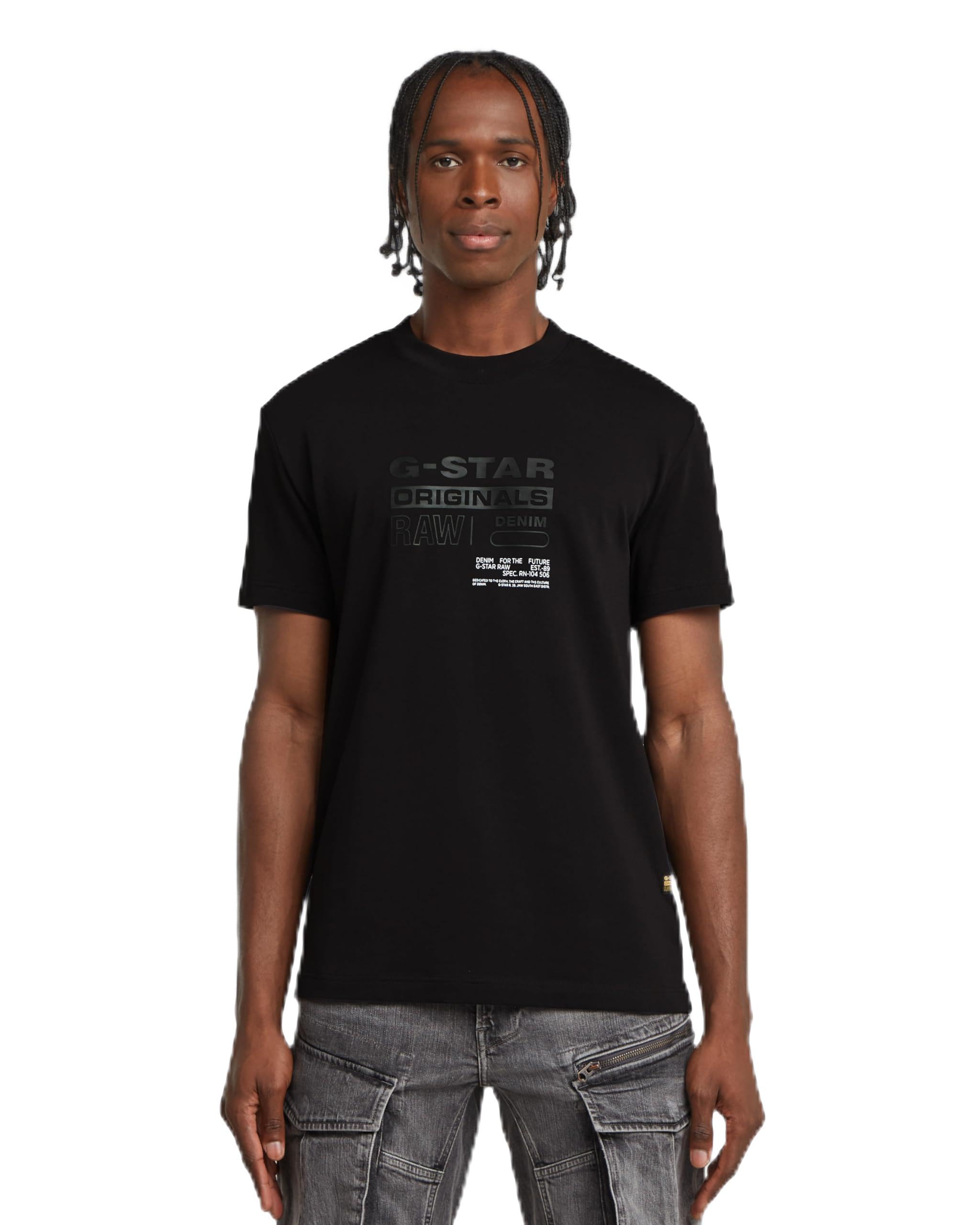 G-STAR Men's Originals R T T-Shirts, Black (Dk Black D26044-c336-6484), XS