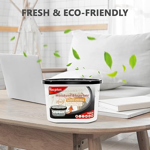 Miniatura 4 de Vacplus Absorbentes de humedad, deshumidificadores fragantes para armario, 10.5 onzas, cajas absorbentes de humedad que recogen humedad extra en