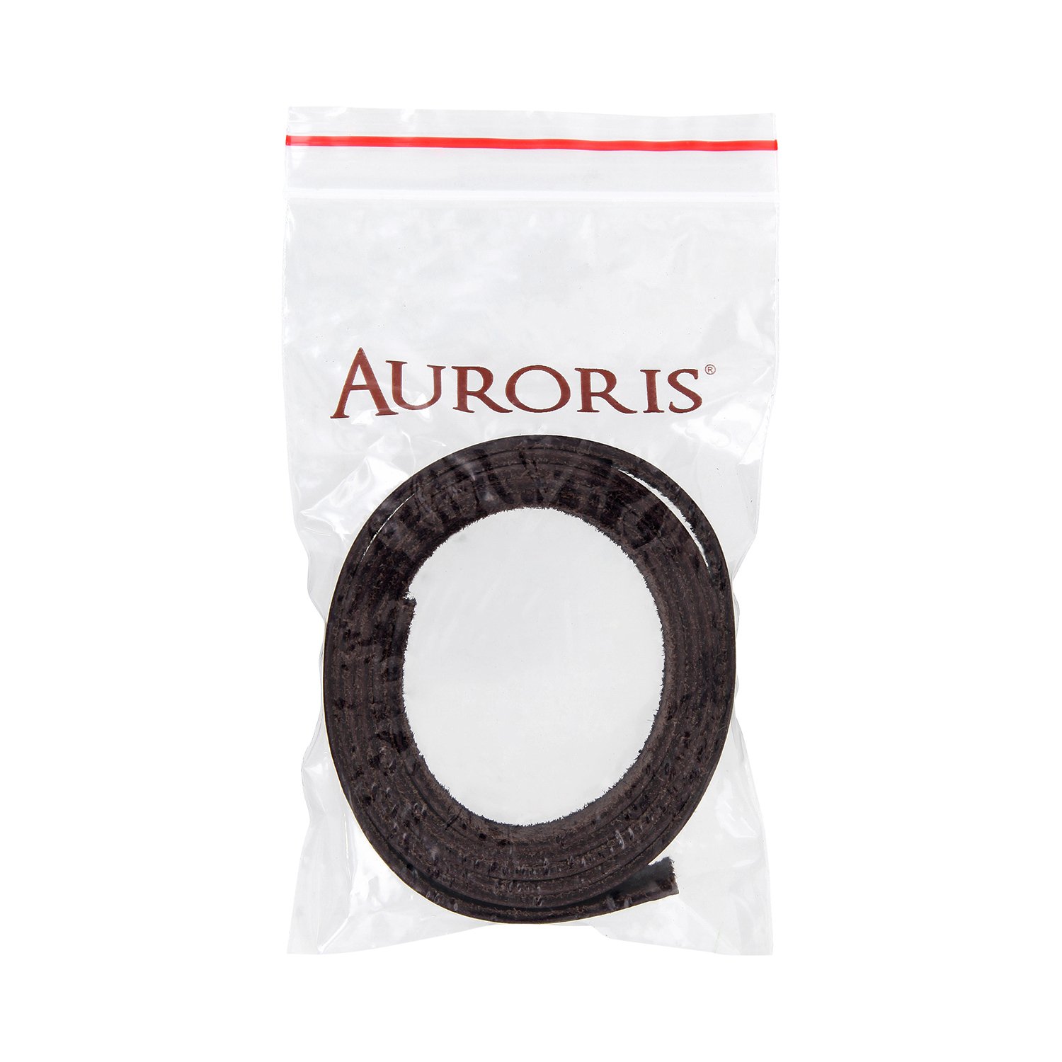 Auroris - 5 m nastro in pelle piatta 20 mm di larghezza marrone scuro