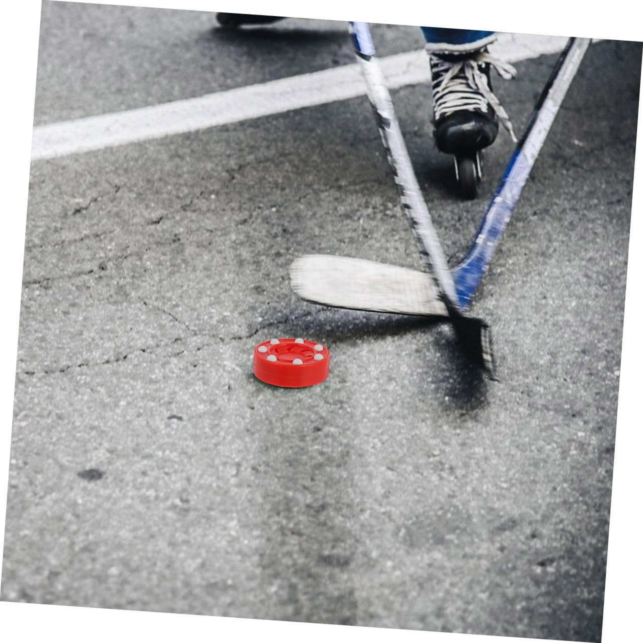 YARNOW Dischi da Hockey su Pista in Pp Resistente, Set 2 Pezzi per Allenamento Professionale di Hockey su Rotelle, Uso Agonistico e Pratico per Adulti e Ragazzo Ragazza