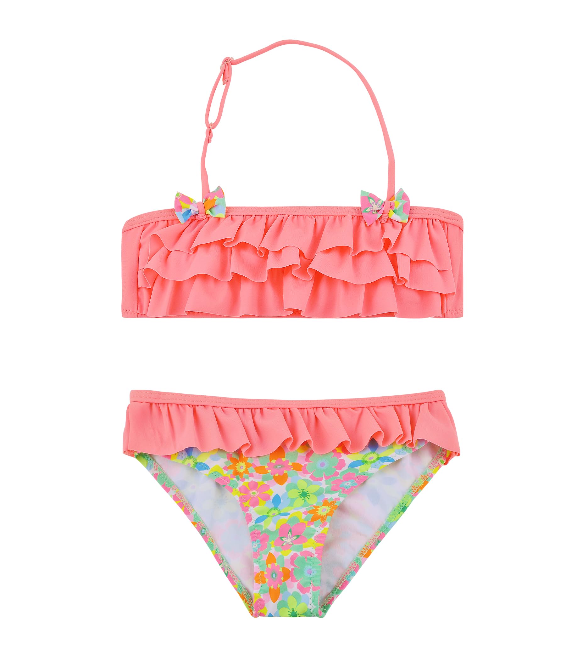 POWER FLOWER Costume da Bagno per Ragazze Costume Intero a Due Pezzi con Volant Set di Costumi da Bagno Tankini Abbigliamento Mare per Bambini 4-16 Anni Ragazza