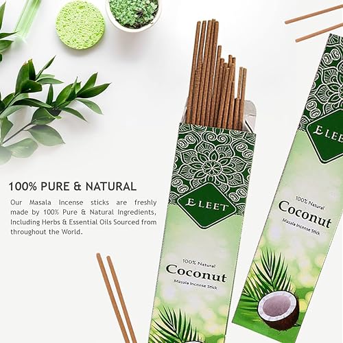 Miniatura 6 de Eleet Varillas de incienso Masala de 125 gm, paquete de 6 x 20, total de 120 varillas de incienso con soporte de madera para aroma de larga