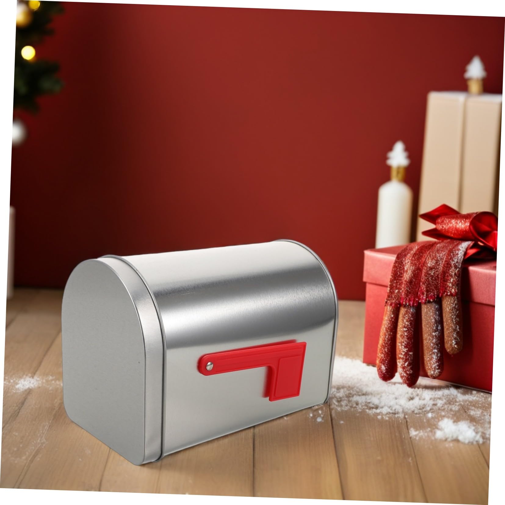 SOIMISS 3 Stücke Teiliges Mailbox Dose aus Dekorative Weihnachts Postbox Kleine Leere Süßigkeiten und Keksdosen aus Langlebigem Weißblech Vielseitige Aufbewahrung für Weihnachtsfeiern und