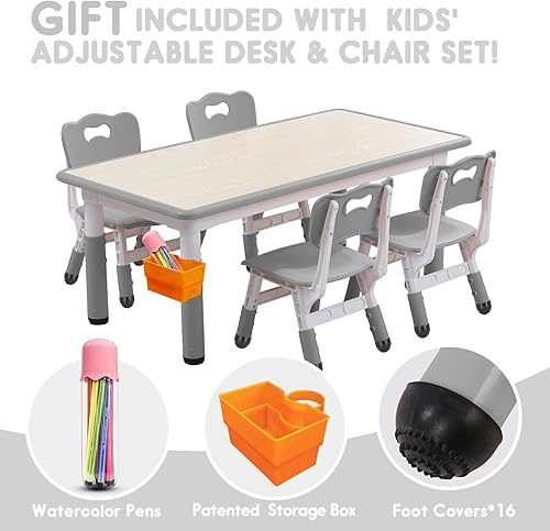 Miniatura 4 de Mesa y sillas para niños, Mesa y sillas para niños, Mesa y sillas para niños, Mesa para niños (4 sillas), Conjunto de mesa y silla para niños de 5 a