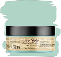 Vista 255 de Dixie Belle Paint Company - Pintura con acabado de tiza para muebles, color blanco lino (Drop Cloth), 8 fl oz, pintura mineral color blanco lino mate