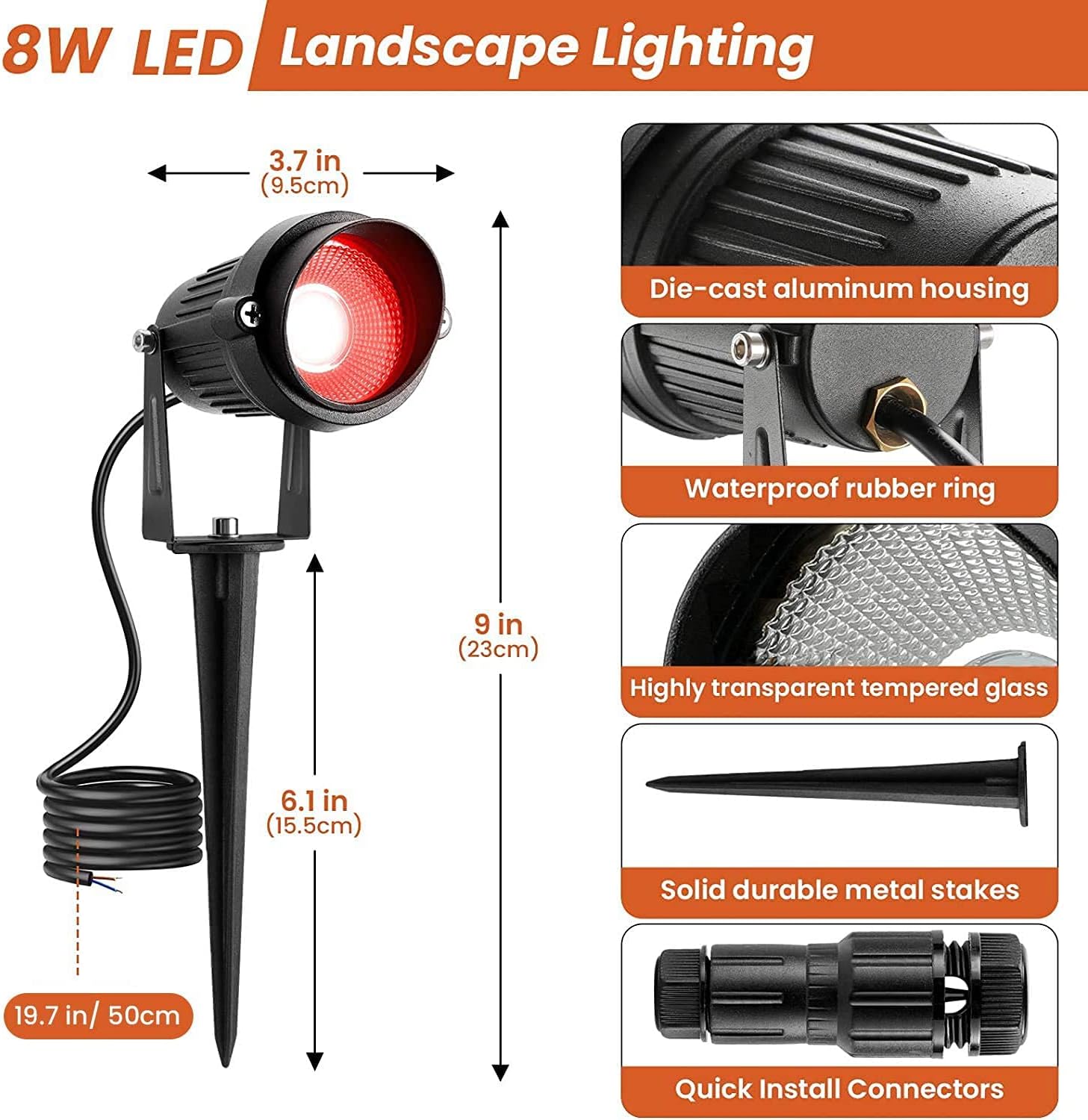 Flash Sale Junview RGB Color Changing Landscape Lights with Connectors 12V-24V 8W Low Voltage Remote Control RGB LED Landscape Lighting IP66 Waterproof Yard Garden Outdoor Spotlights (10Pack with Connectors) Exclusive Discount 80% Offer Junview RGB Color Changing Landscape Lights with Connectors 12V-24V 8W Low Voltage Remote Control RGB LED Landscape Lighting IP66 Waterproof Yard Garden Outdoor Spotlights (10Pack with Connectors)