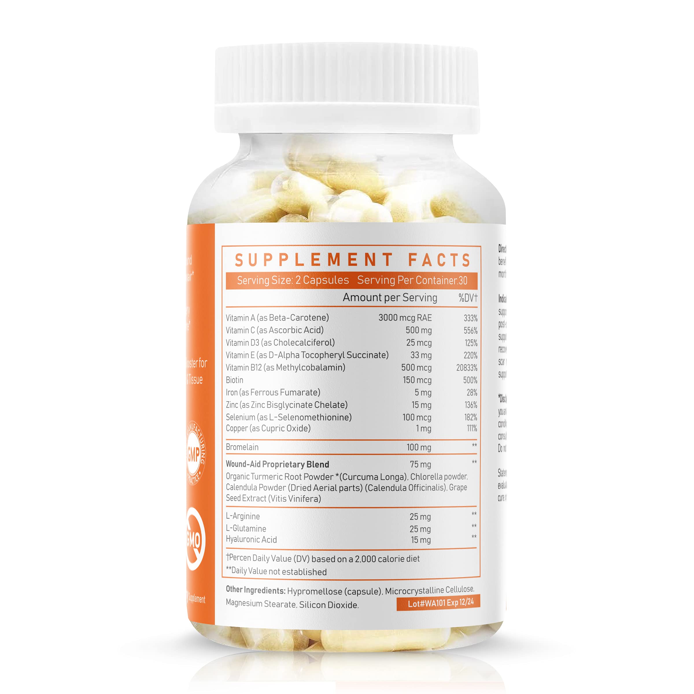 Buy Wound Aid Scar, Wound Care, Post Surgery Vitamin; Wound Healing