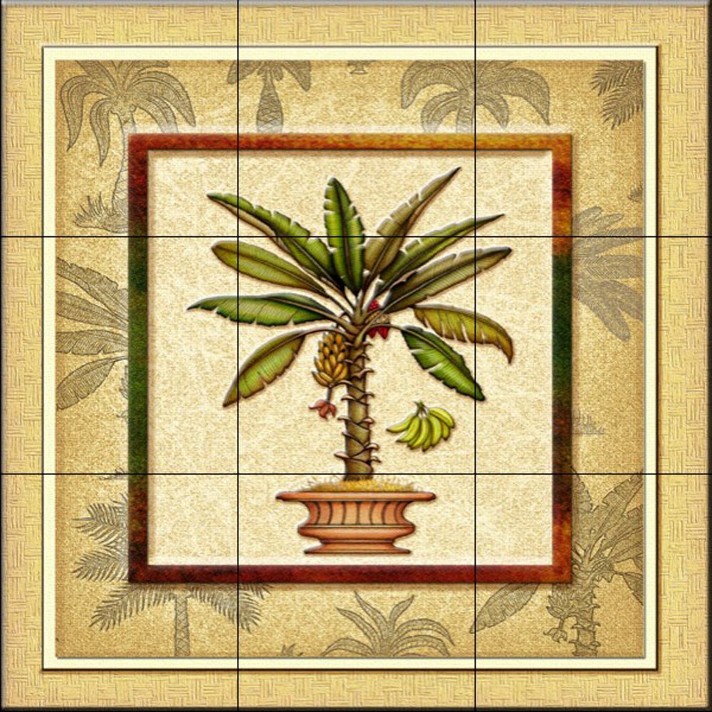 Buy Ceramic Tile Mural Banana Palm 2 by Dan Morris Kitchen