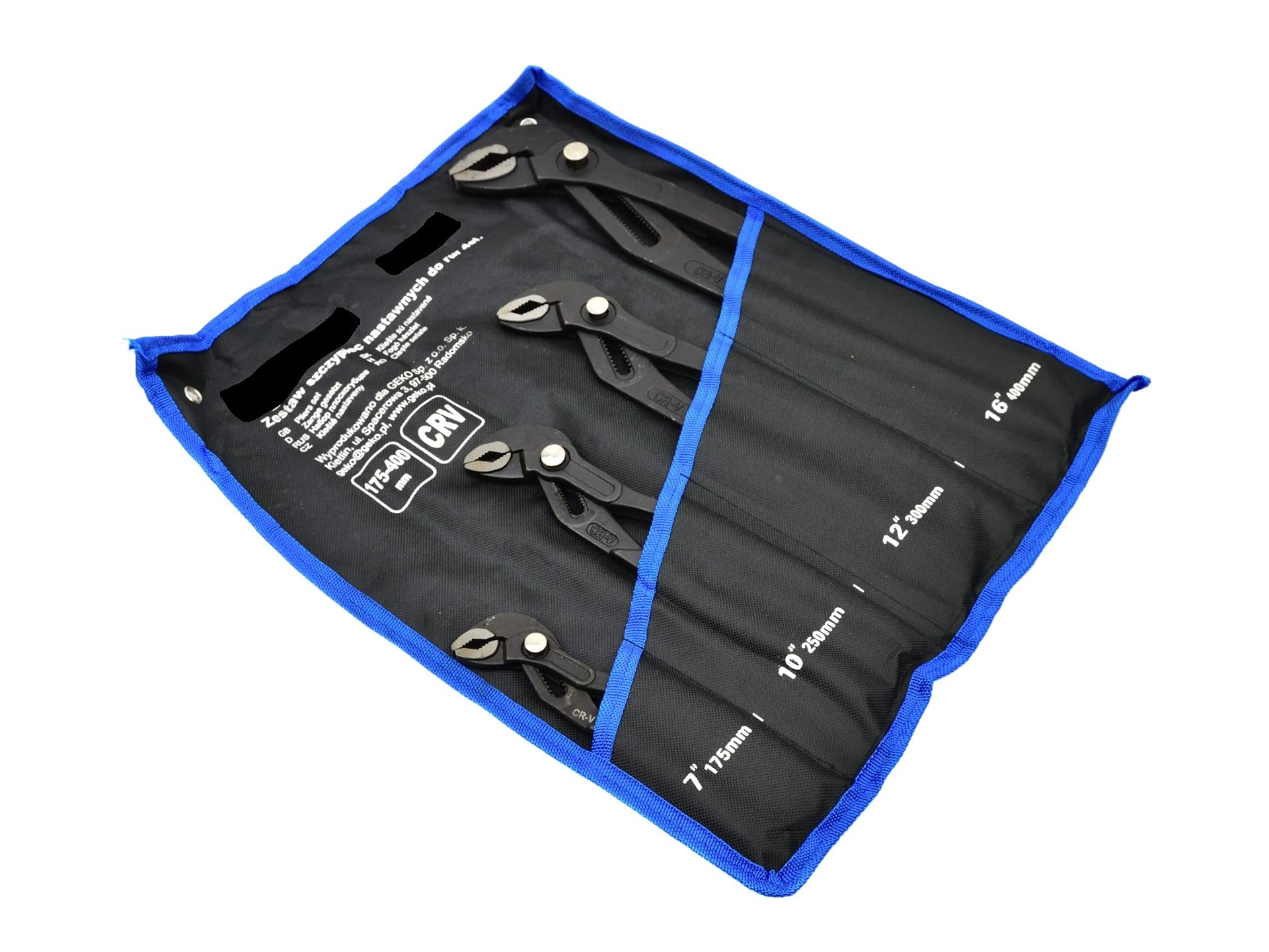 SET PINZE POLIGRIP 4PZ CON PULSANTE REGOLABILI PAPPAGALLO 175 250 300 400 mm