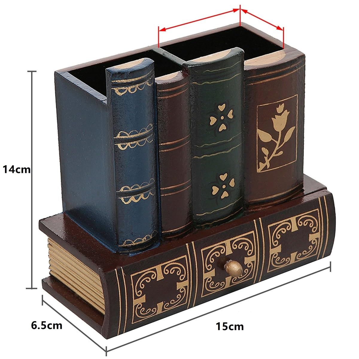 Stifteköcher Stifte Halter Schreibtisch-Organizer, Dekorativer Stiftehalter Mit Unterer Schublade Schreibtisch-Organizer