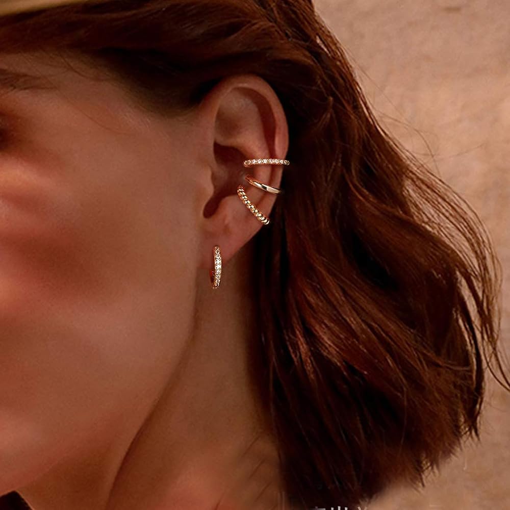 ピアス TATIANA SILVER925 Rough Cubic Chips Earcuff EC1932 타티아나(TATIANA) (SILVER925) Rough Cubic Chips Earcuff