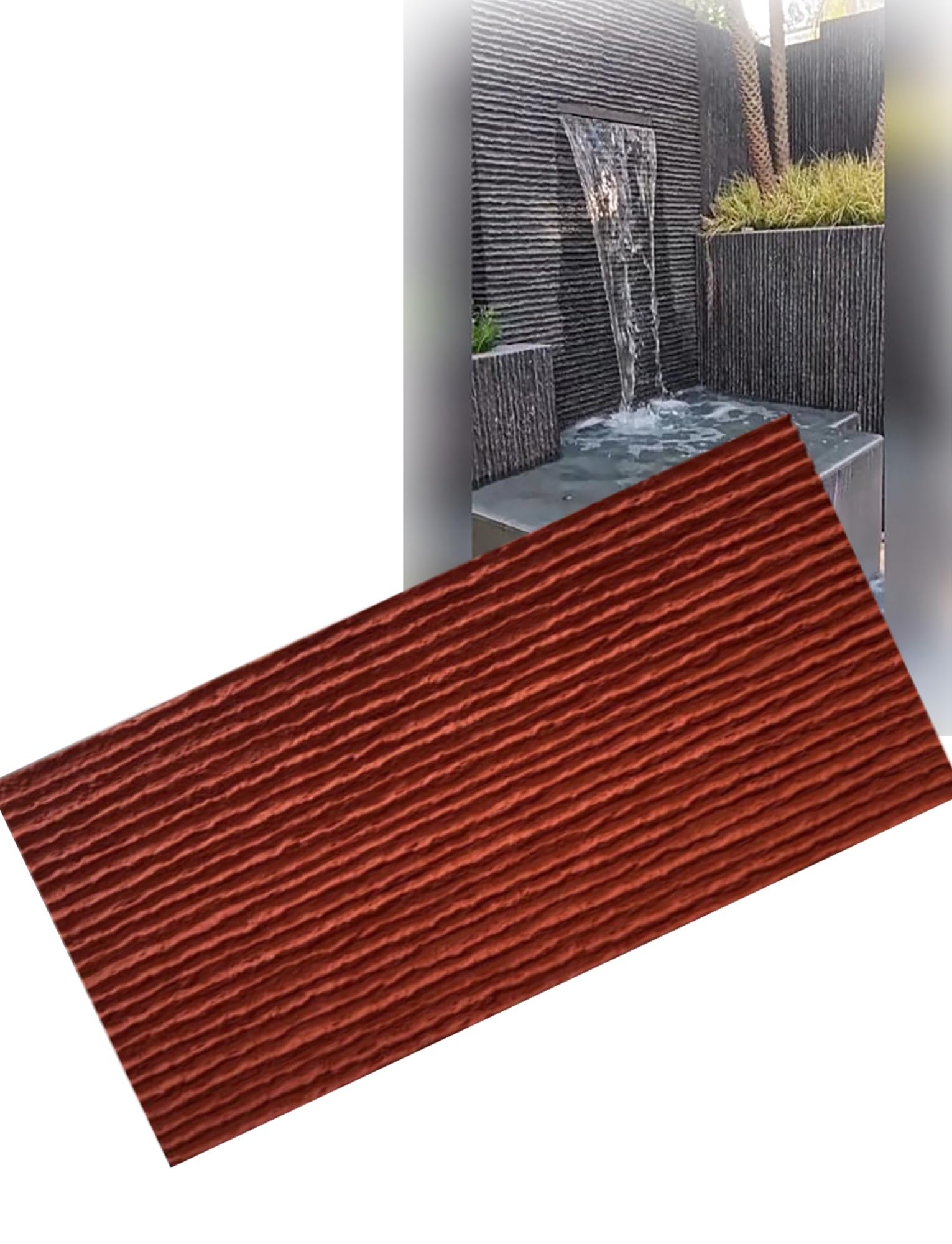 Panel de chapa de piedra cultivada, piedra apilada de imitación ligera con textura de cascada para decoración de pared del hogar y comercial, paquete de 3