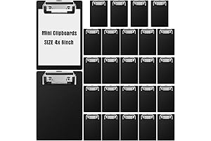 Eersida 24 Pack Mini Clipboard 4x6 Inch Small Clipboards Pocket Clipboard