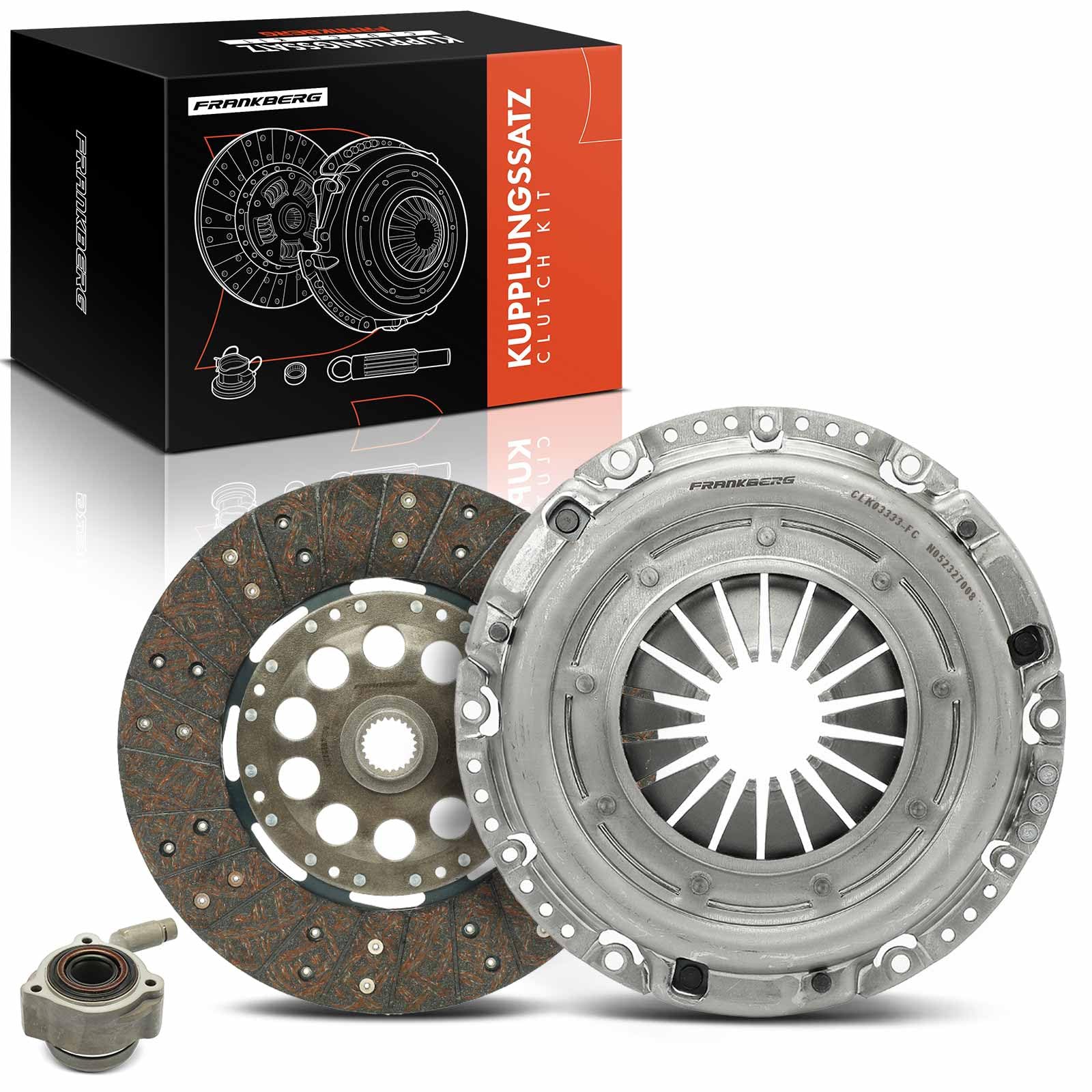Frankberg Kit de embrague con cojinete de desembrague central 1611272980 | con ajuste automático, 23 dientes; Compatible con: Caja de puente, Ducato Van 250, Autobús Jumper