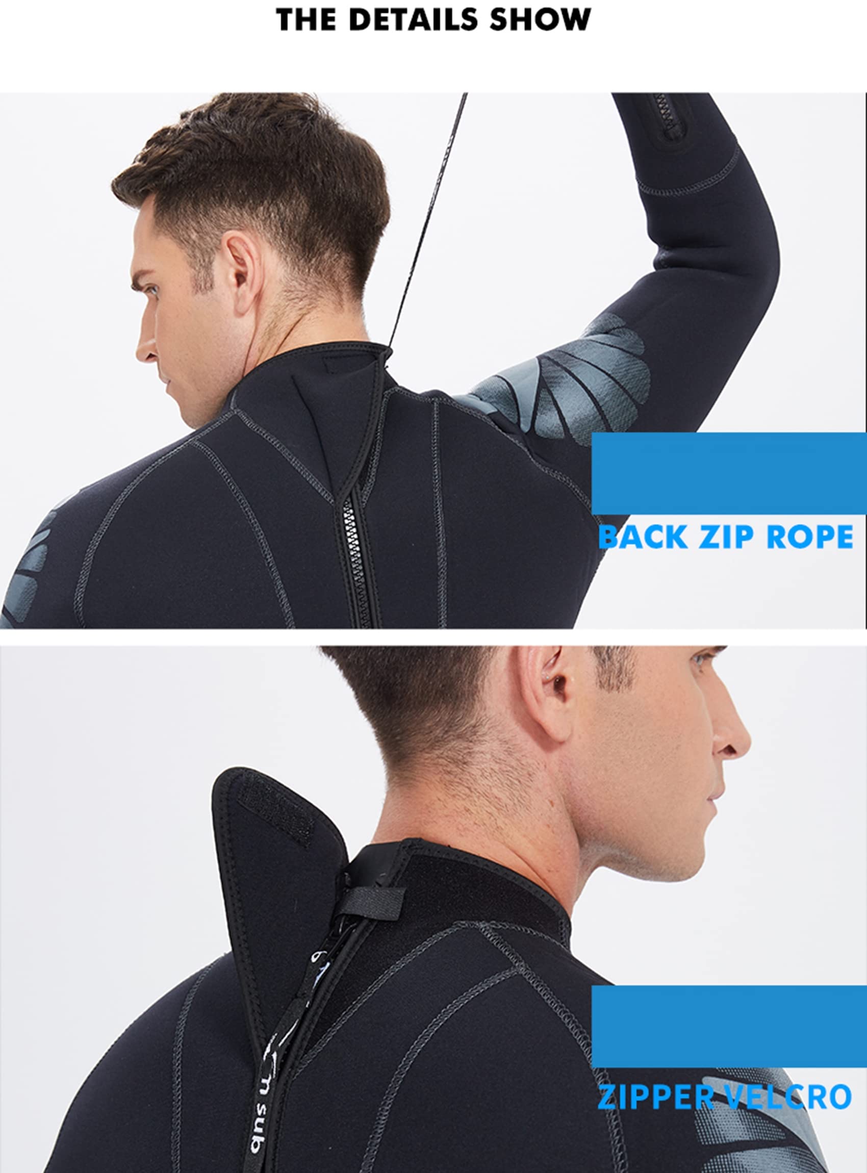 5mm Neoprene Man Fullbody Diving Wetsuit Surf Surf Chefishing subacqueo Caccia Nuoto Snorkeling Suit Suit Snorkeling