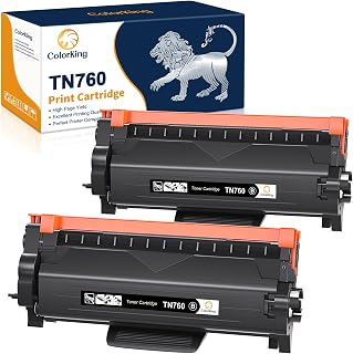 Colorking TN760 Toner for Brother Printer Compatible Replacement for Brother TN760 TN-760 TN 760 TN730 Toner for Brother Printer MFC-L2710DW DCP-L2550DW MFC-L2750DW HL-L2350DW HL-L2370DW(2 Black)