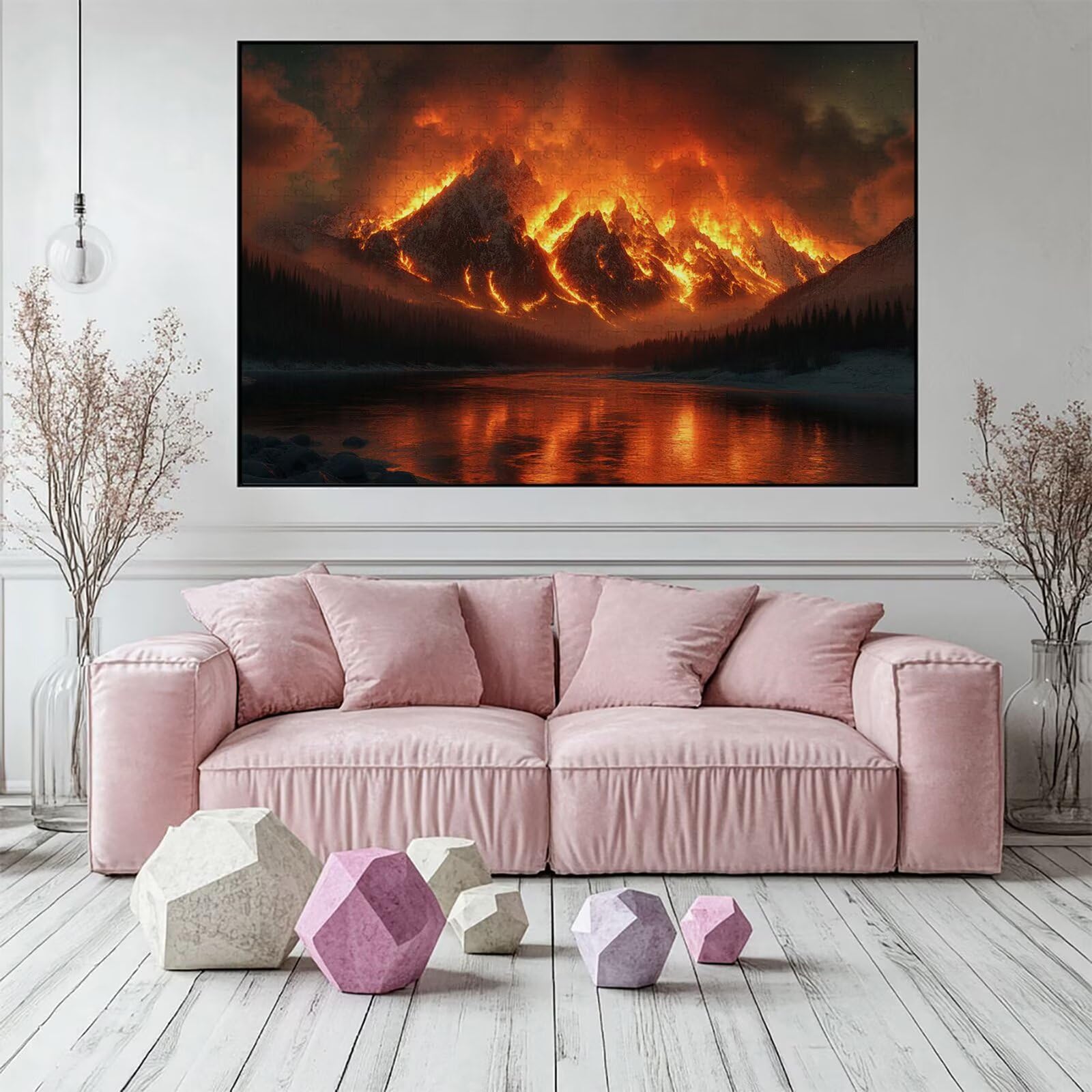 Puzzle 3000 elementów górskie puzzle dla dorosłych jezioro 122 x 81 cm unikalne rzemiosło klasyczne 3D drewniana układanka do rodzinnych gier biznesowych, układanka do samodzielnego wykonania nawet do