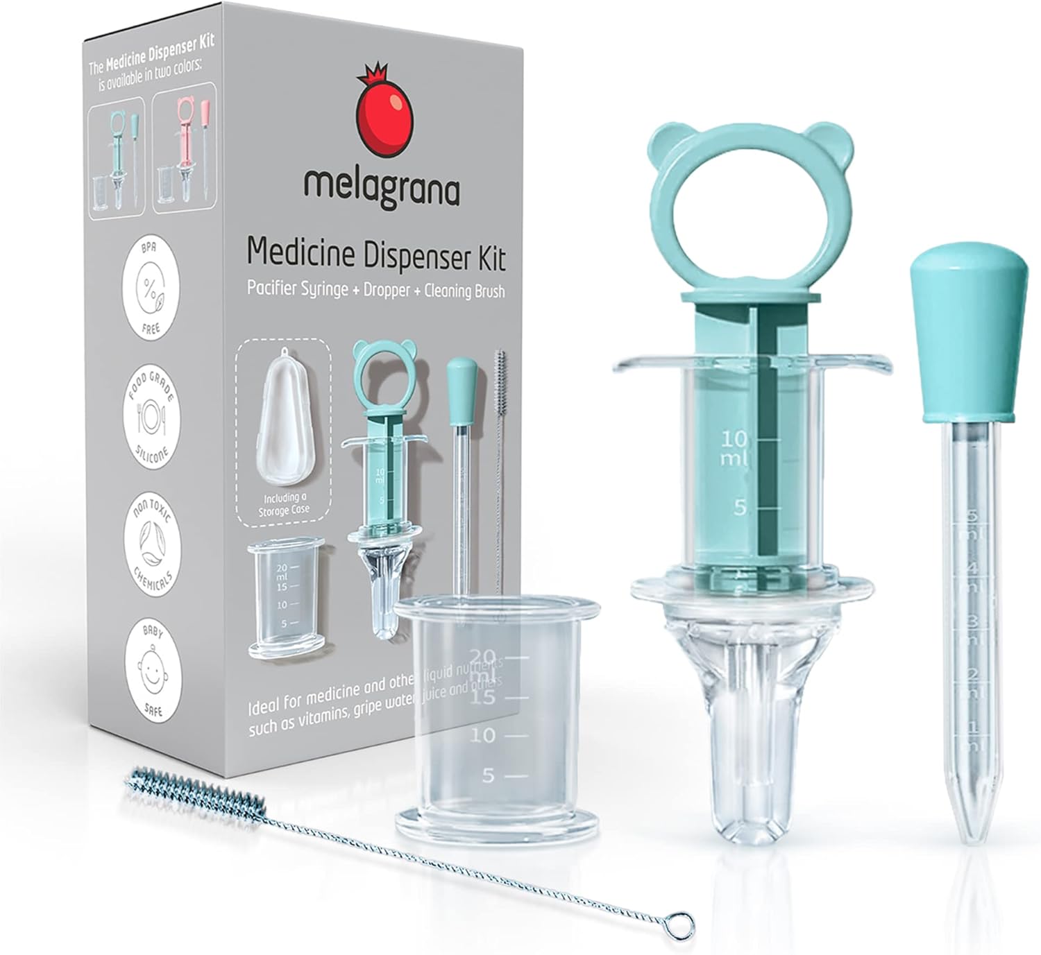 melagrana Medicine Dispenser Kit Ideal for Liquid Medicine and Other