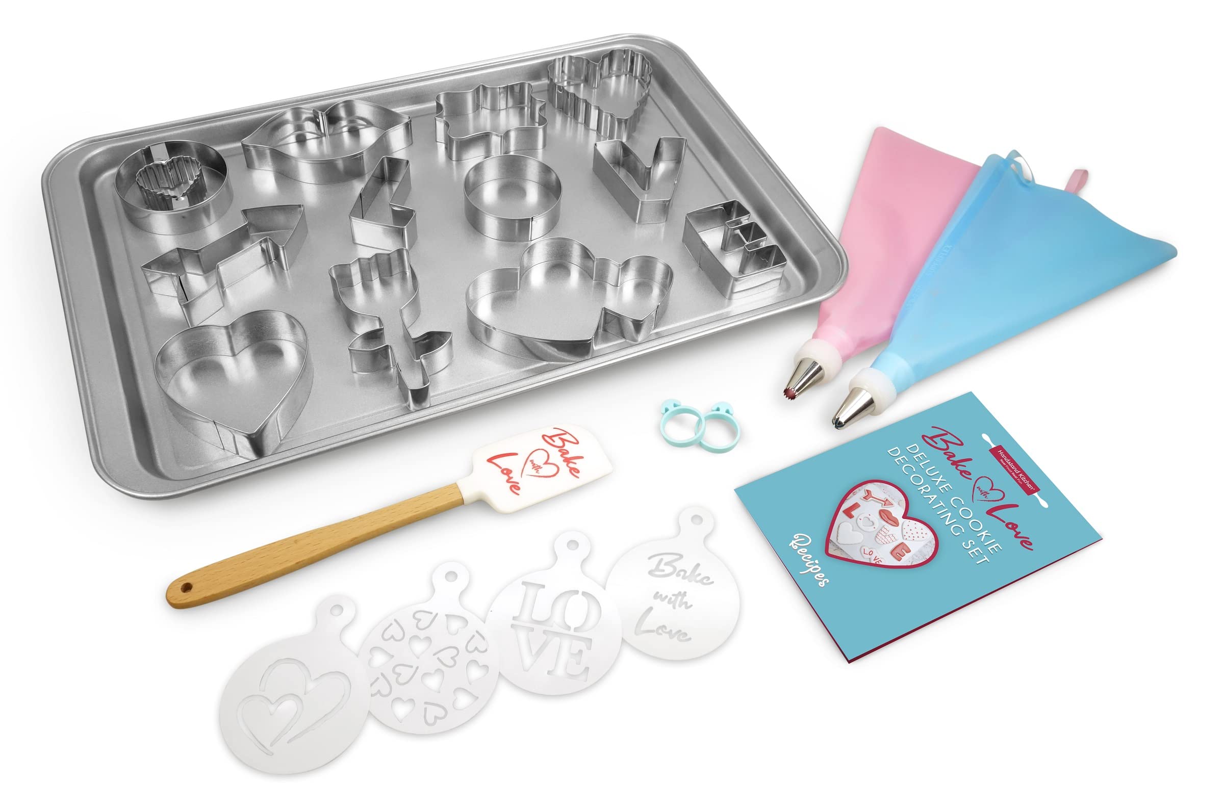 Handstand Kitchen Baked with Love 27-piece Real Cookie Baking Set with Recipes