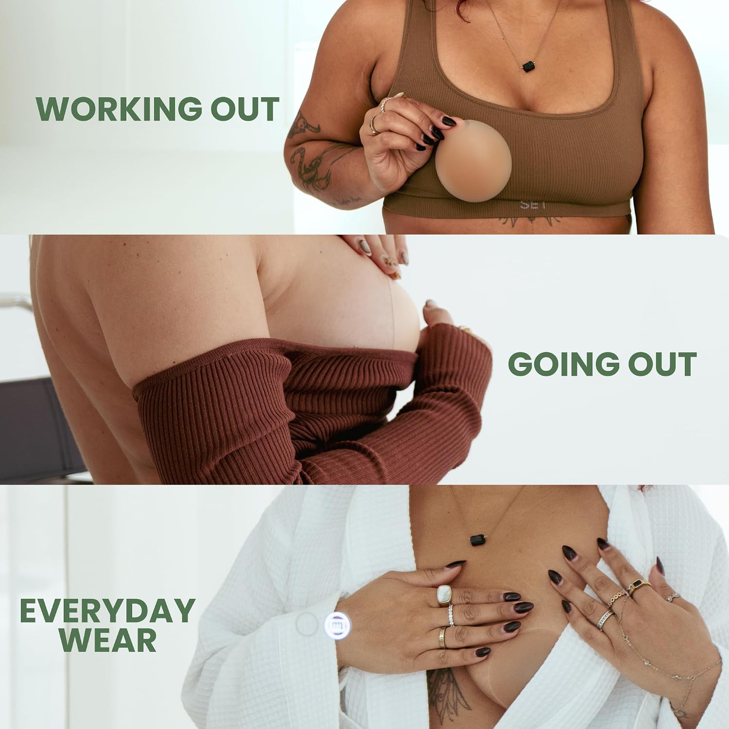 Covered by Emmajean™ Premium Nipple Covers – Seamless Matte Silicone Pasties, No Show, Smooth & Secure