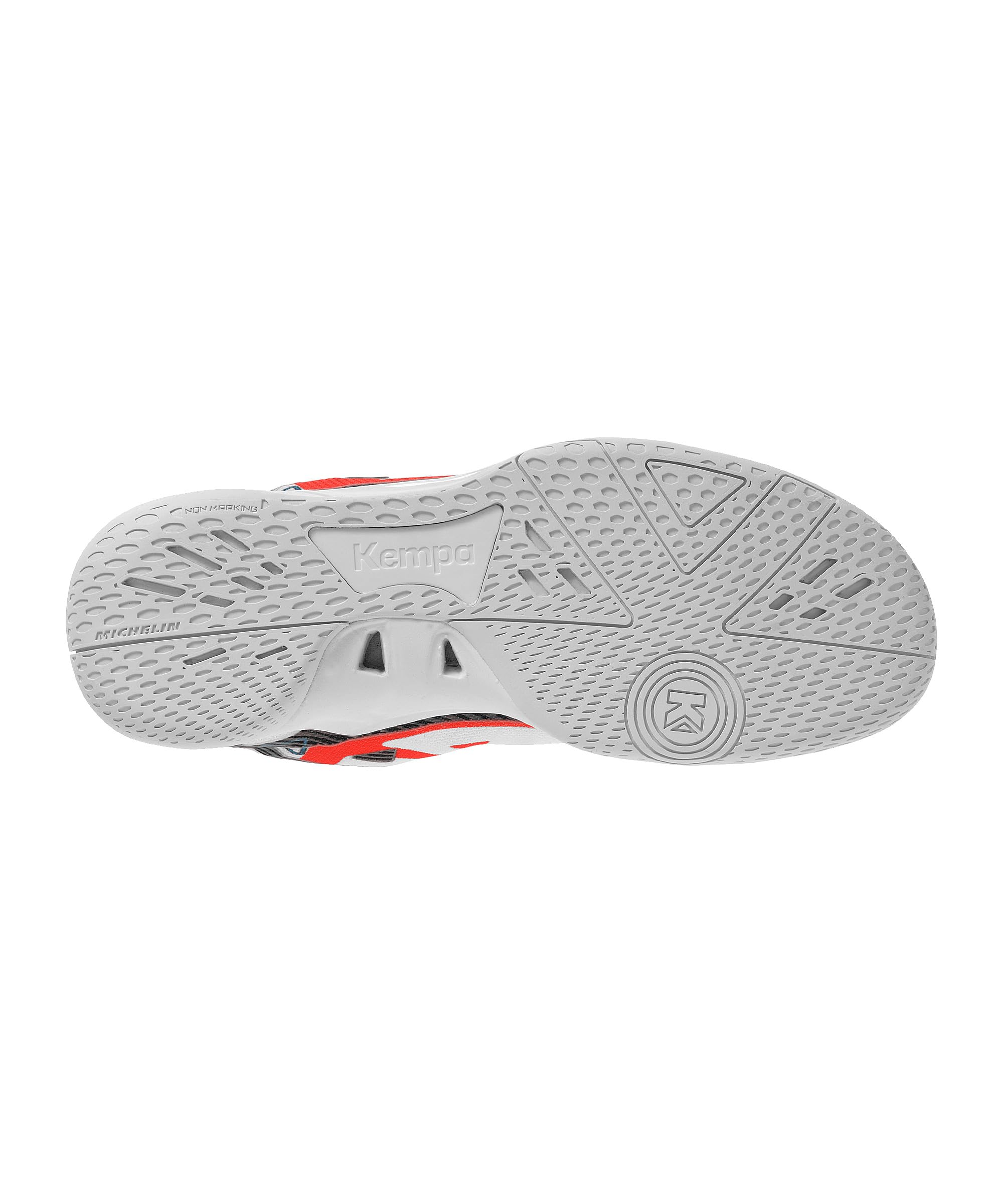 Kempa Męskie buty Wing 2.0 do piłki ręcznej, białe/czerwone/czarne, 47 EU, biały, czerwony, czarny., 47 EU