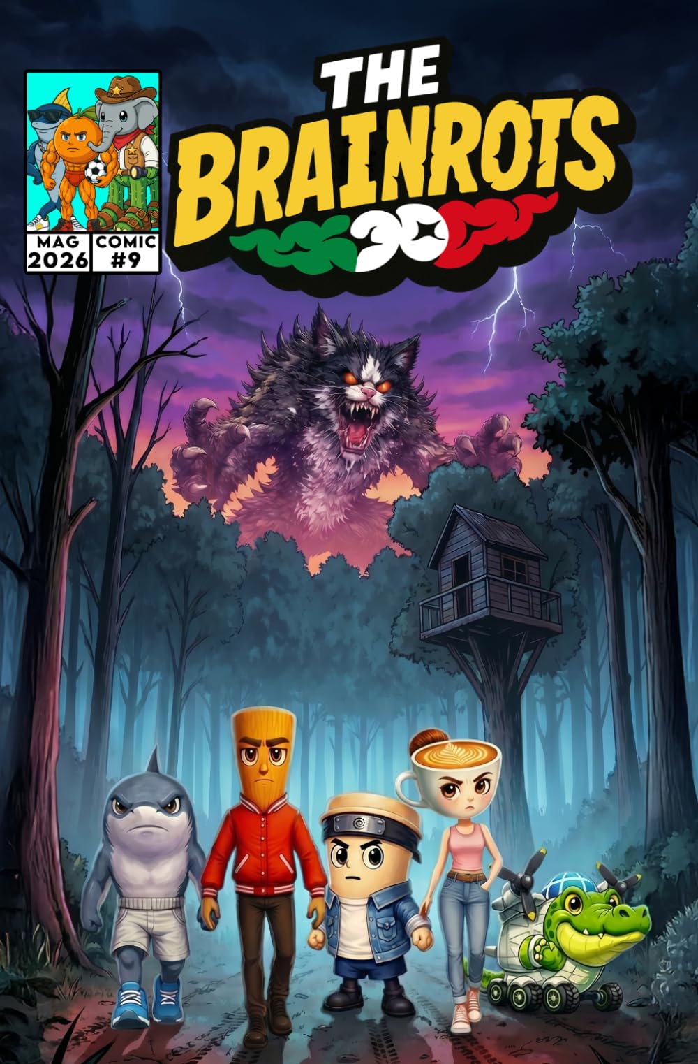 THE BRAINROTS #9 - Numero Nove - Il fumetto dei personaggi Italian Brainrot [Storia Brainrot Cup 2/3]: 3 Storie a Fumetti in Italiano + Prima ... Italian Brainrot [Versione in Italiano])