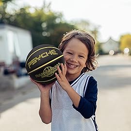 Wisdom Leaves Rubber Basketball(27.5) Size 5 for Kids/Youth Outdoor Indoor Beach Play Games-Waterproof Pool Basketball