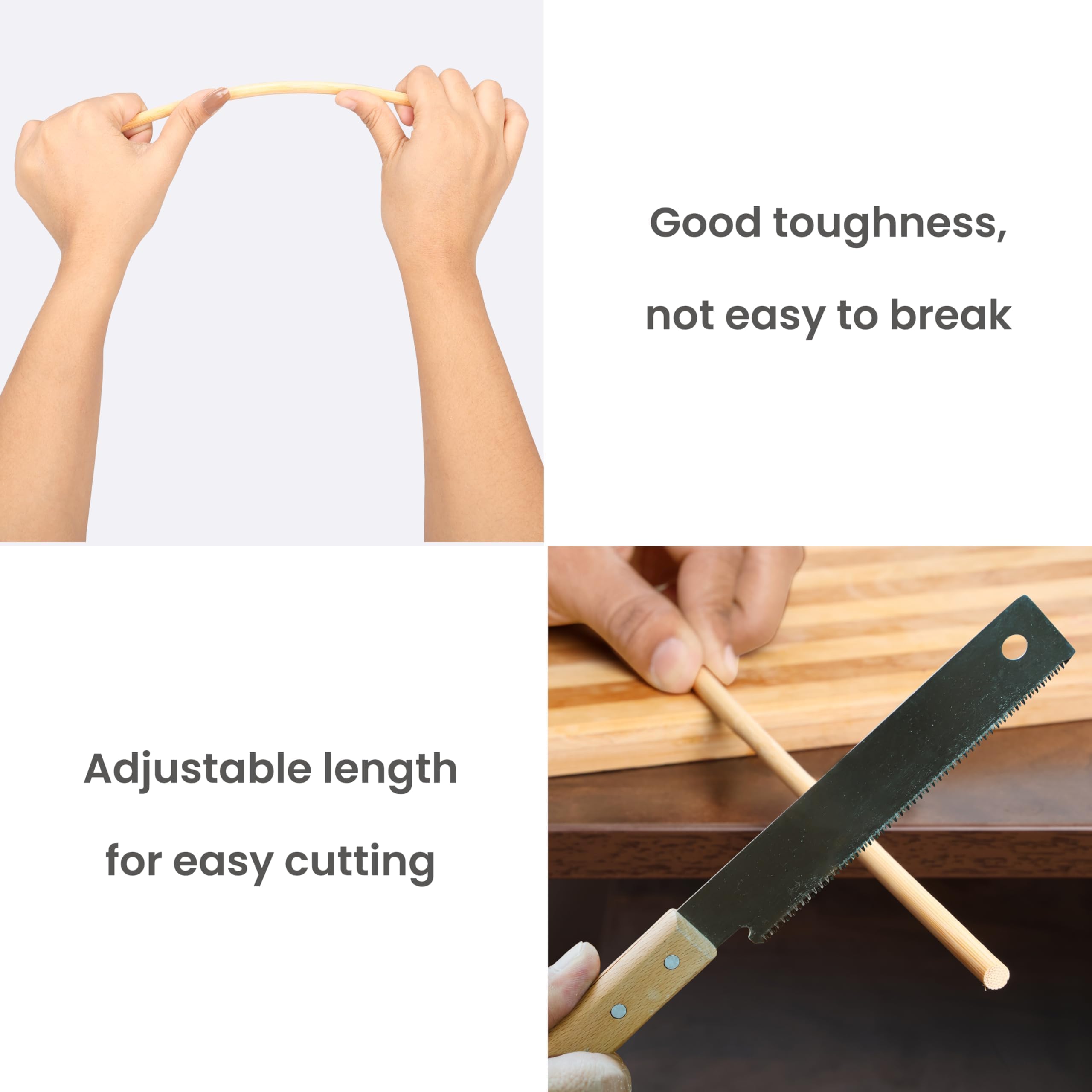 Belle Vous 100 Stk Naturbelassene Runde Bambus-Bastelholz Stbe - 30 cm -  Extra Langes 7 mm Rundstab Holz - Starke Holzstbchen zum Basteln fr  Holzarbeiten, Kunstprojekte, Dekorationen & Heimwerker : Amazon.de: Kche,  Haushalt & Wohnen