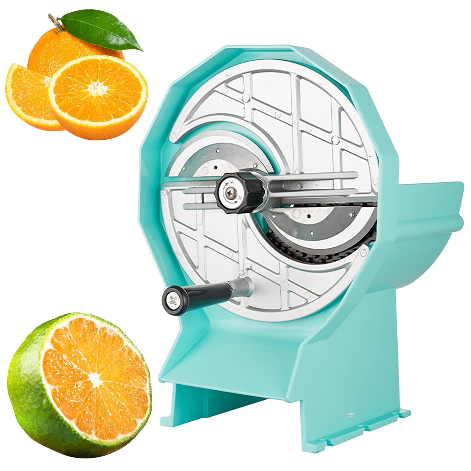 Cortador manual de verduras, cortador de disco ajustable de 0,5 a 6 mm con hoja de acero inoxidable, para frutas, verduras y carne congelada, antideslizante, fácil de limpiar