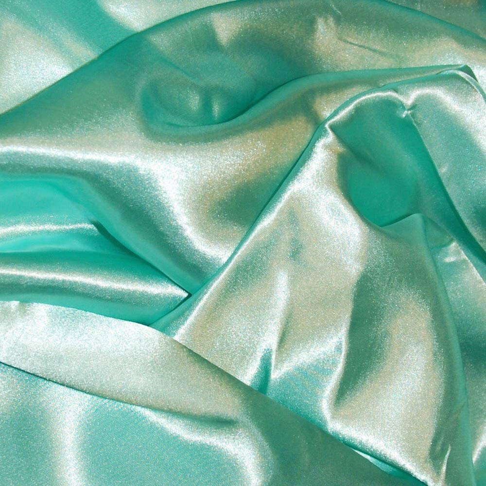 Bini Fabrics Mint Silky Satin Dress Fabric Plain Satin Material 44/45" Width, Slik & Shiny Fabrics (1 Meter)-image-9