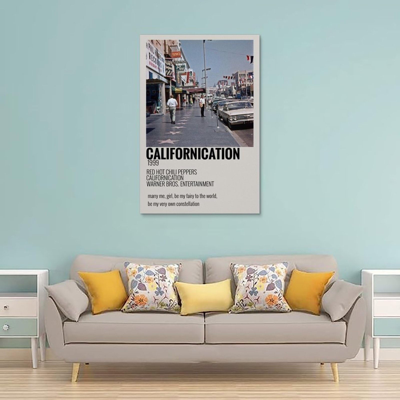 Poster Toile « Californication - Red Hot Chili Peppers » - 30 X 45 Cm - Déco Murale Imperméable - Cadeau Musical - 8