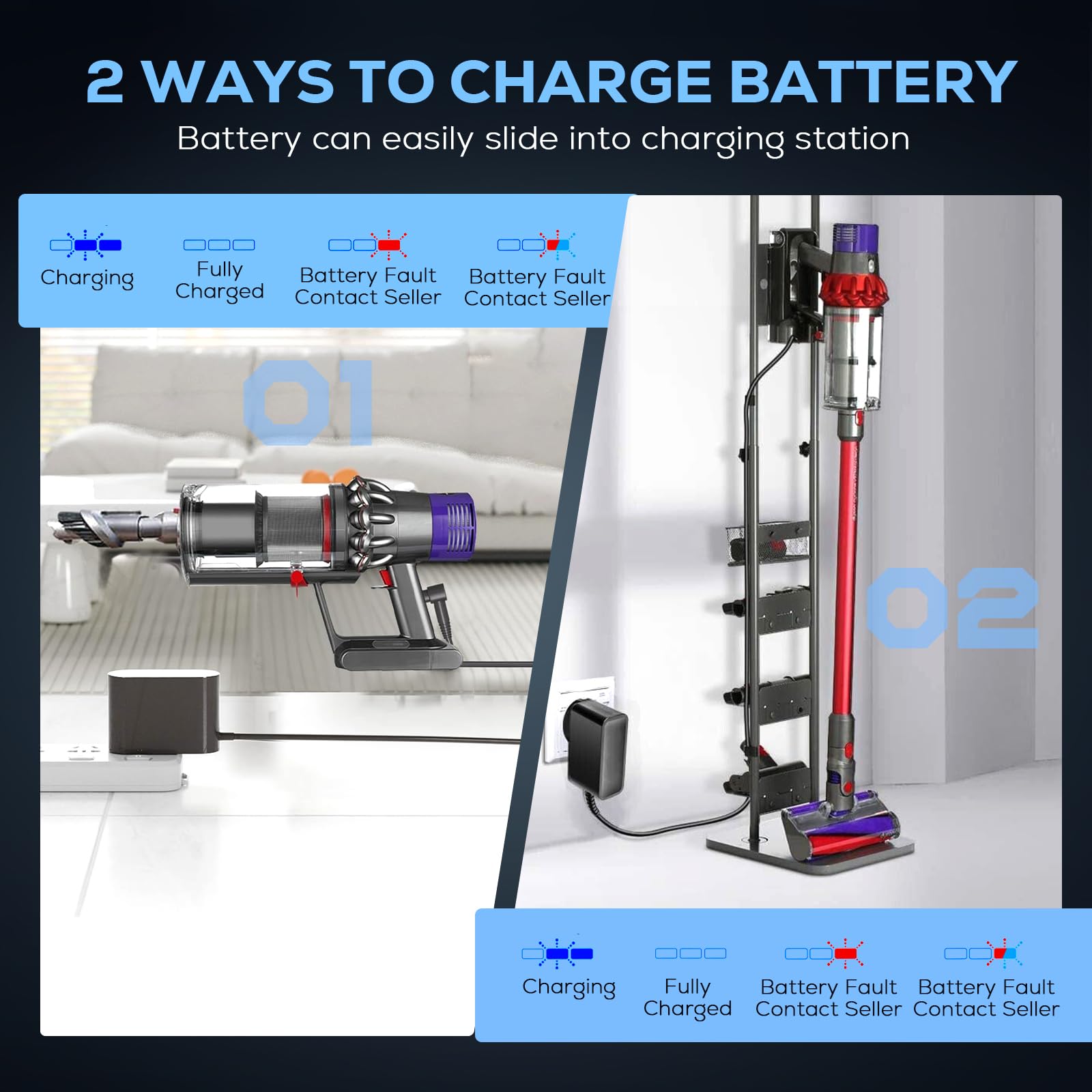 Amazon.com: Batryuic Upgraded 7000mAh Cyclone V10 SV12 Battery 