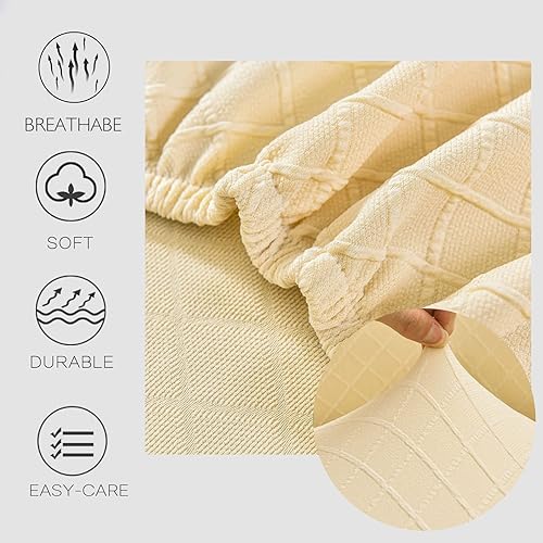 Miniatura 4 de Eco-Ancheng Funda elástica para silla de club, 2 piezas, estampada, funda elástica para sillón, funda de sofá, protector de muebles para sala de