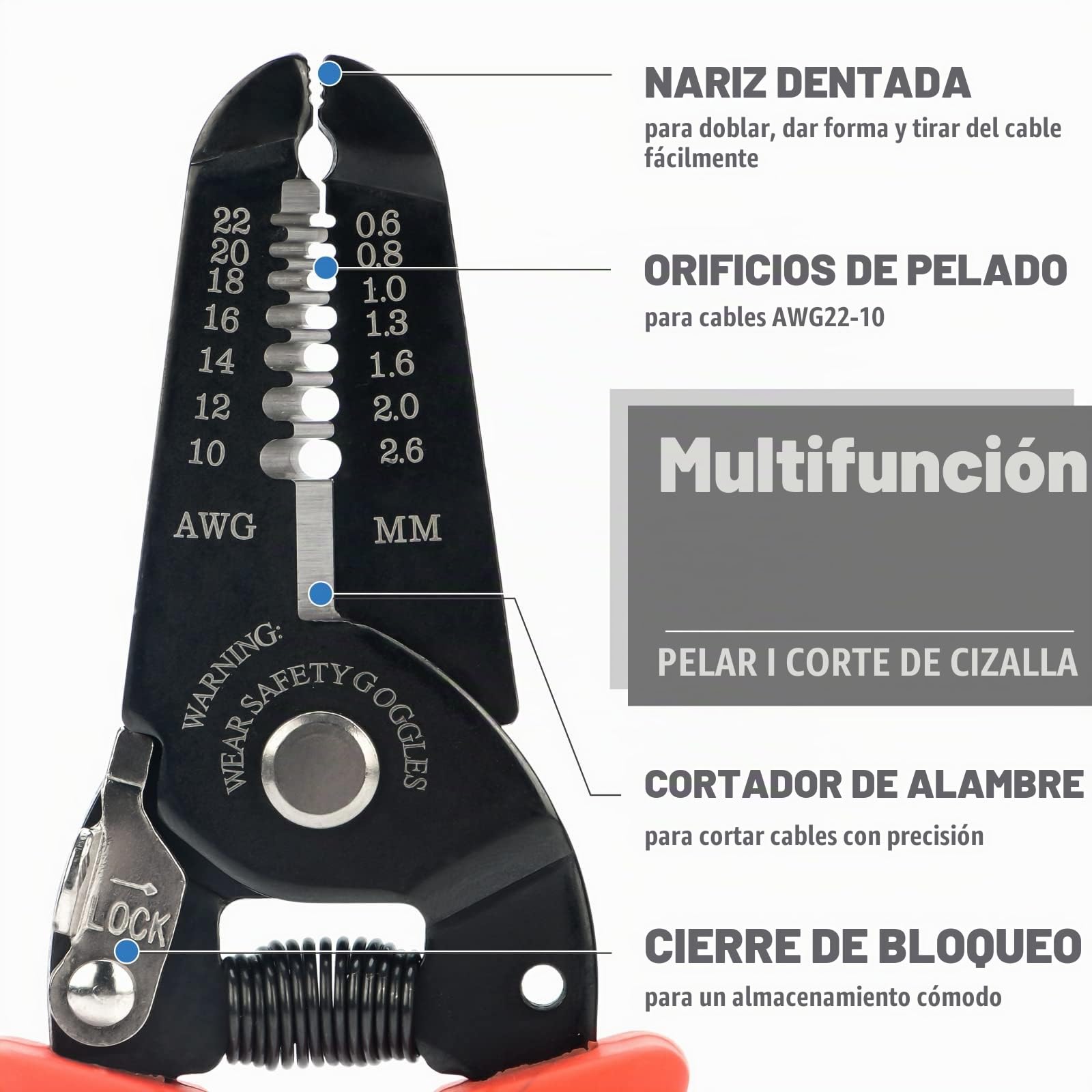 IWISS IWS-30J Kit d'outils à sertir Bornes pour différents types avec 5 ensembles avec découpe Avec coupe-fil et coupe-câble 10-35mm²