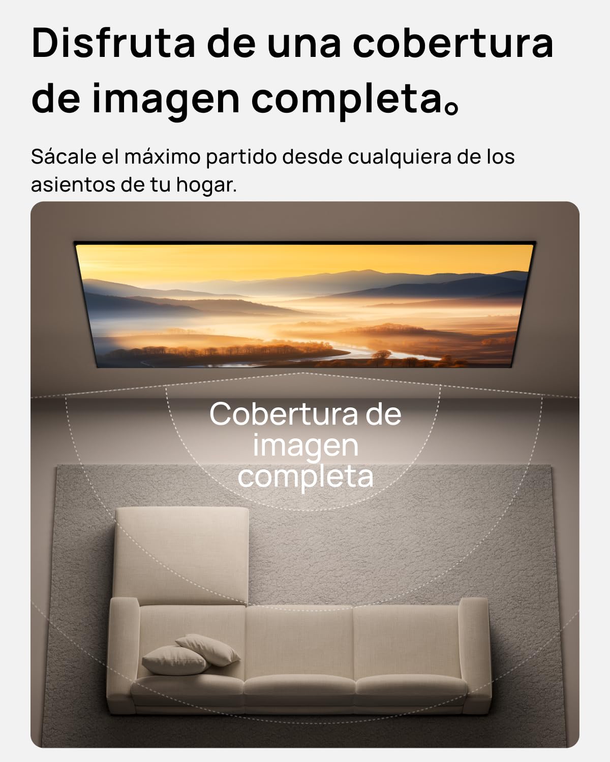 Pantalla para proyector con Marco Fijo de 100" XGIMI, Compatible Avec Les Proyectores XGIMI de Tiro Largo, para Cine casa Camping Eventos Recreativos