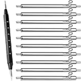 TICFROG 14mm 16mm 18mm 20mm 22mm 24mm Quick Release Watch Spring Bars φ1.5mm Diameter 10pcs Stainless Steel Watchband Pins with Spring Bar Remove Tool for Wristwatch Straps