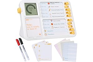 Magnetic Visual Schedule for Kids with Countdown Timer