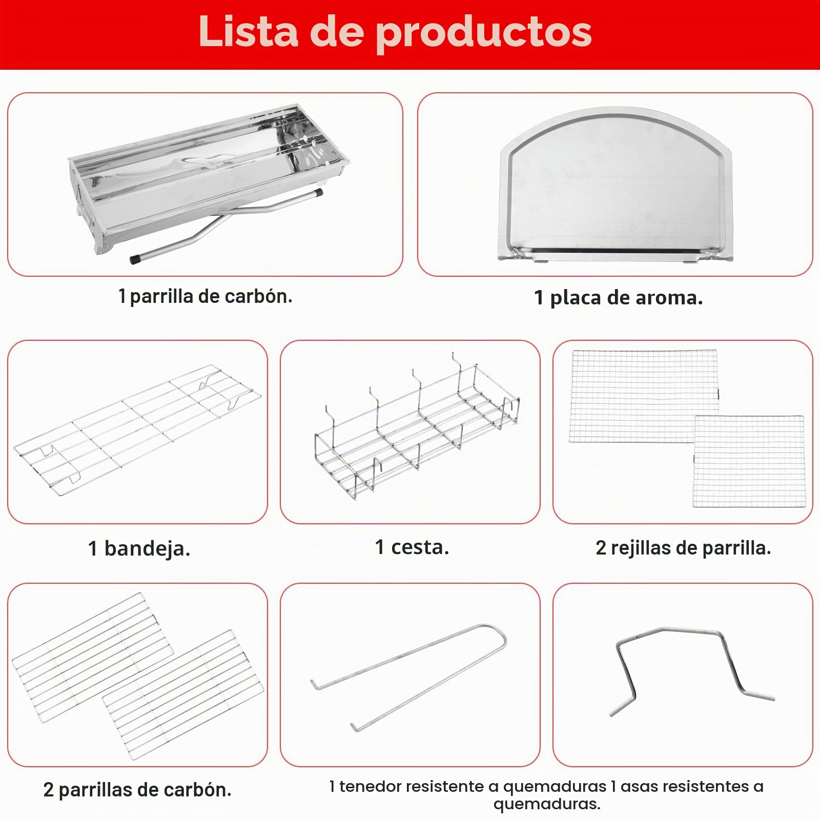 Barbacoa de carbón XXL (73 x 28 x 76 cm), portátil, plegable, de acero inoxidable, para exteriores, barbacoa de carbón, parrilla plegable