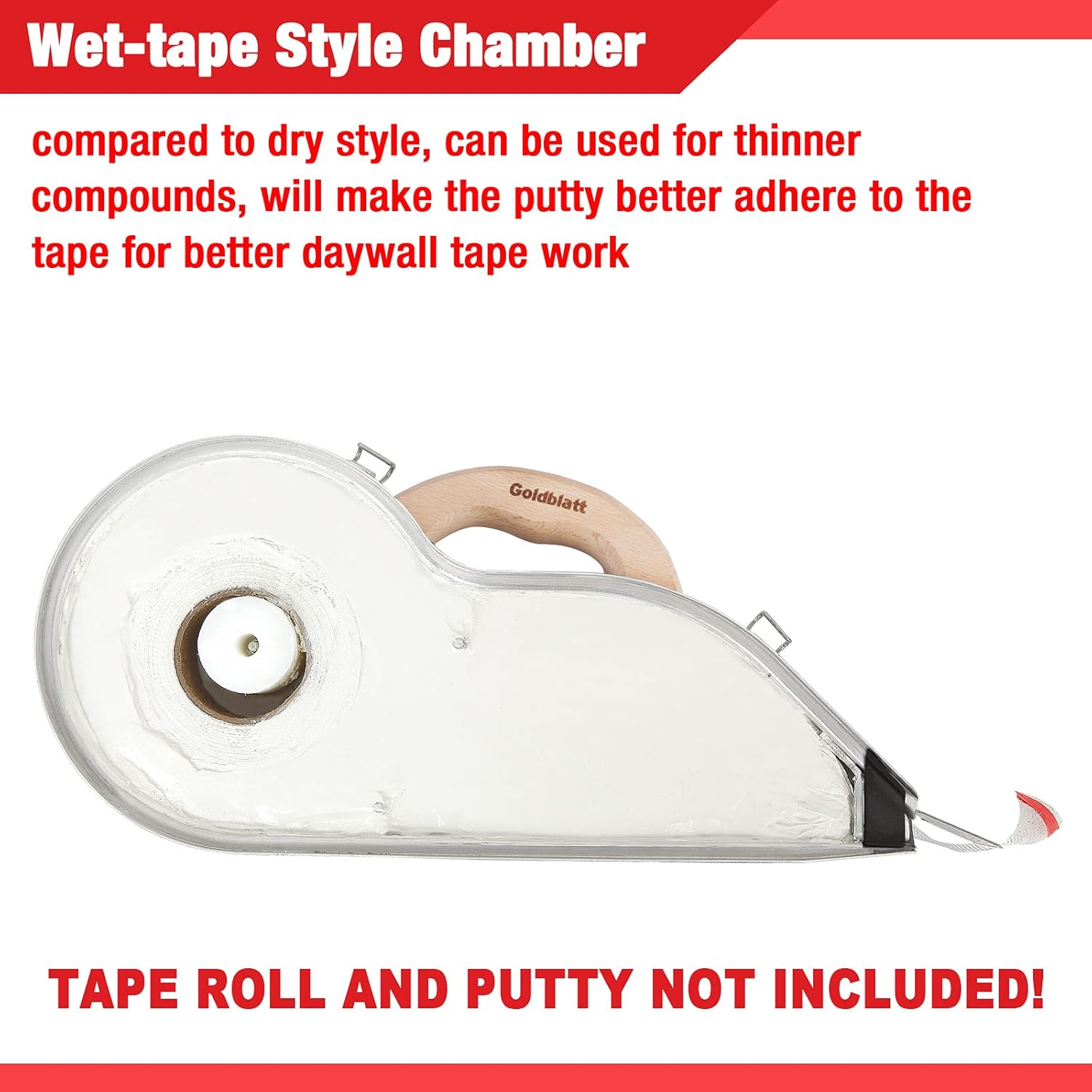 Goldblatt BanjoWet Tape Set Drywall Taping Tools with 10" Blue Steel Taping Knife, Lightweight