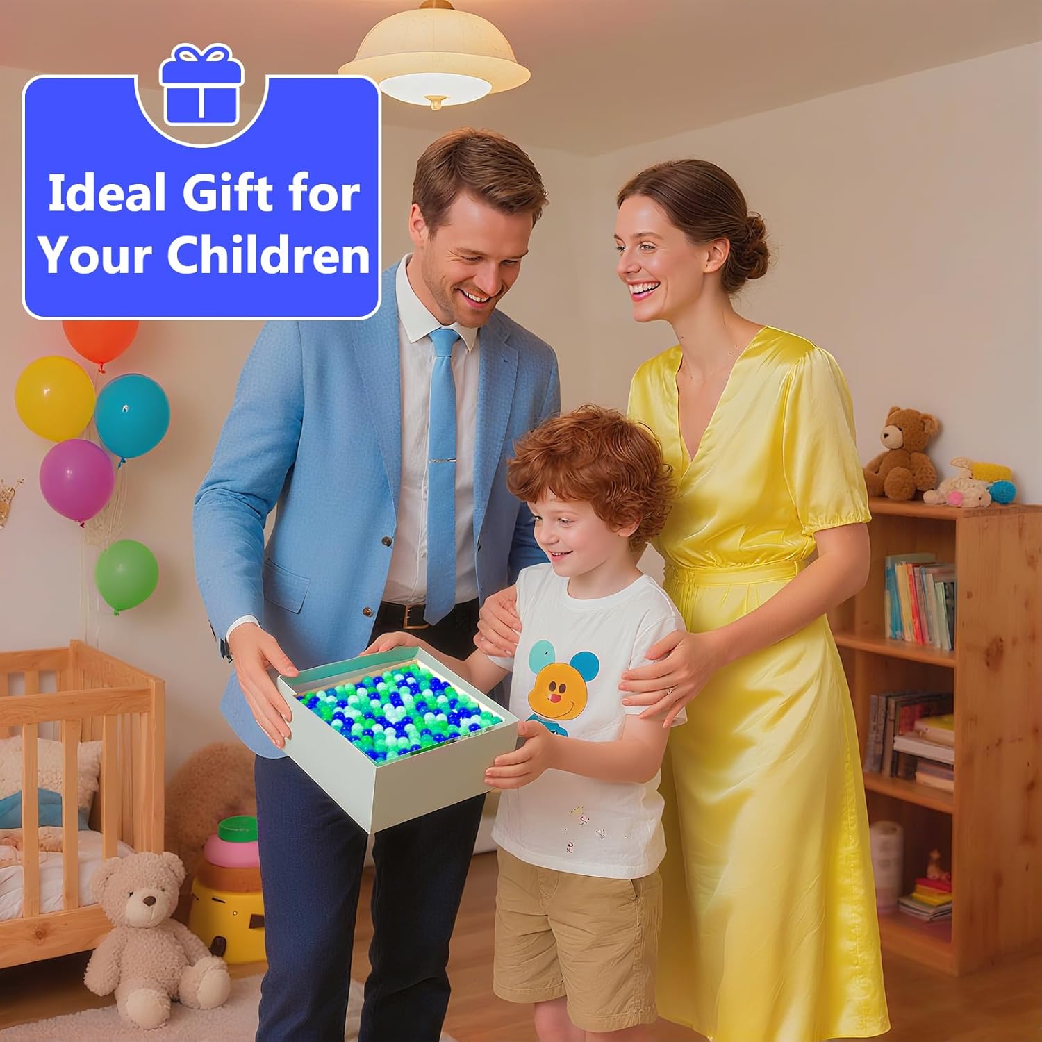 1000 PCS Marbles Bulk, 0.63 Inch Round Marble for Beads Marbles Games, Glass Marble for Vase Fillers Fish Tank DIY Home Decoration, 6 Colors Mixing