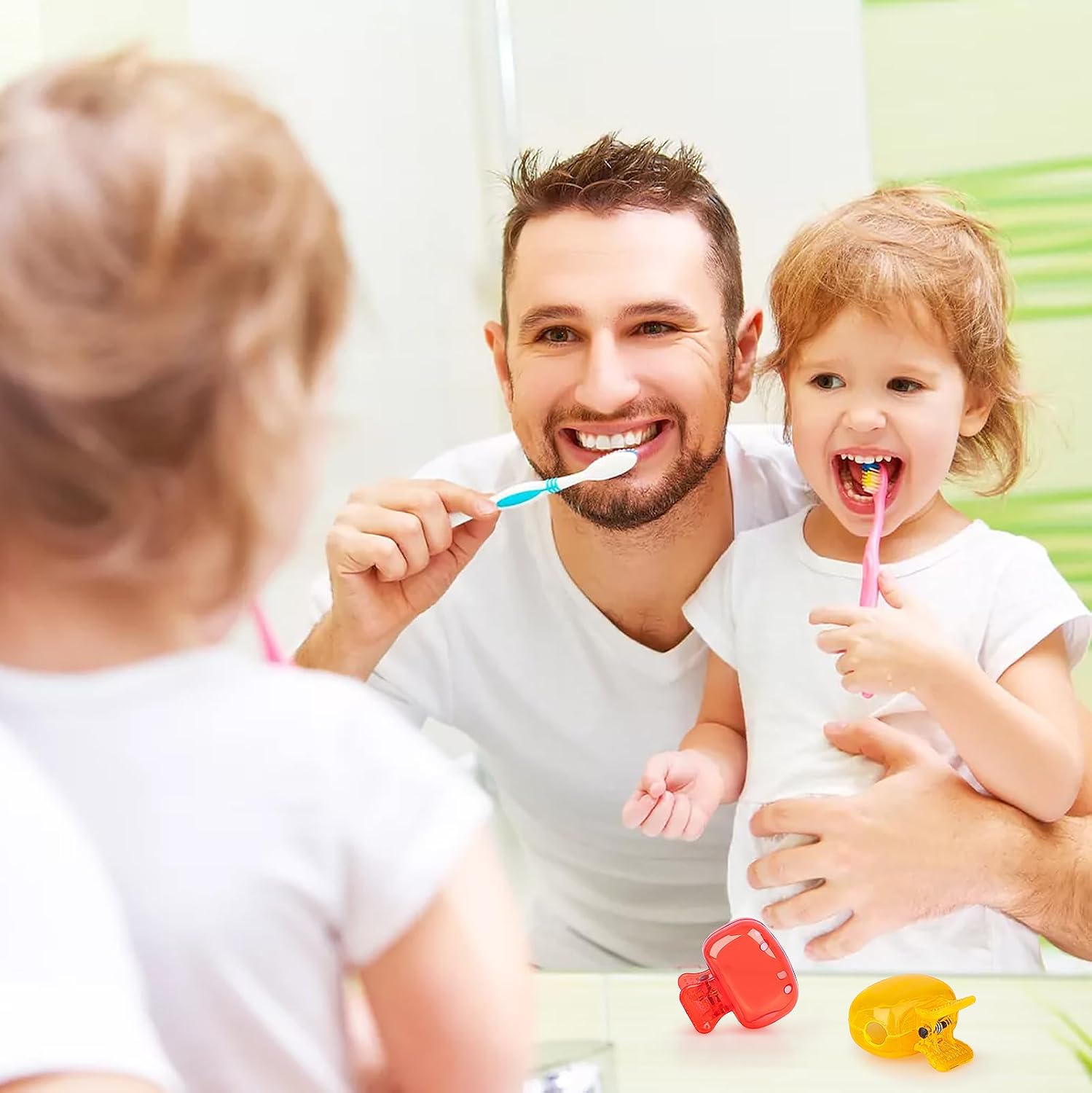 4 Pack Toothbrush Covers, Portable Plastic Toothbrush Head Case for Travel, Business, Camping, School, Home