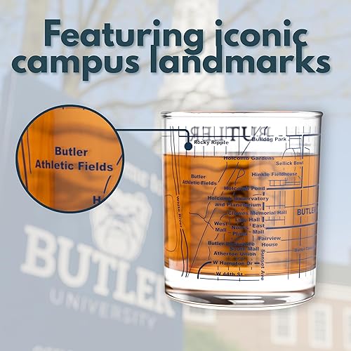 Miniatura 140 de Juego de vasos de whisky de la Universidad de Virginia Occidental (2 vasos de bola baja) – Contiene logotipo de West Virginia Mountaineers a todo