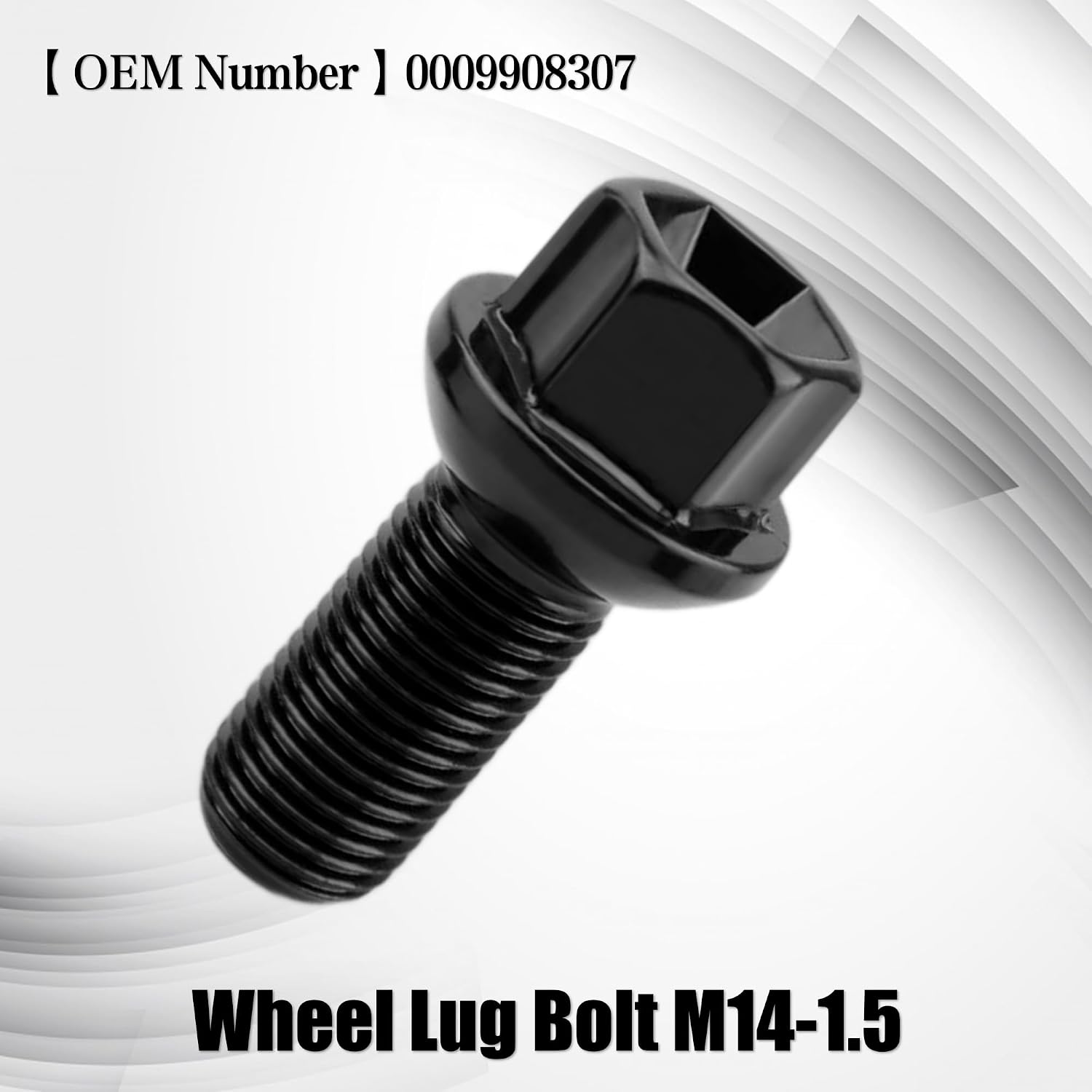 Wheel Lug Bolts M14x1.5 for Mercedes-Benz A B C E CLA CLS CLK GLA GLK GLE SL SLK Class 2003-2018, Replace 0009908307 (5 PCS)