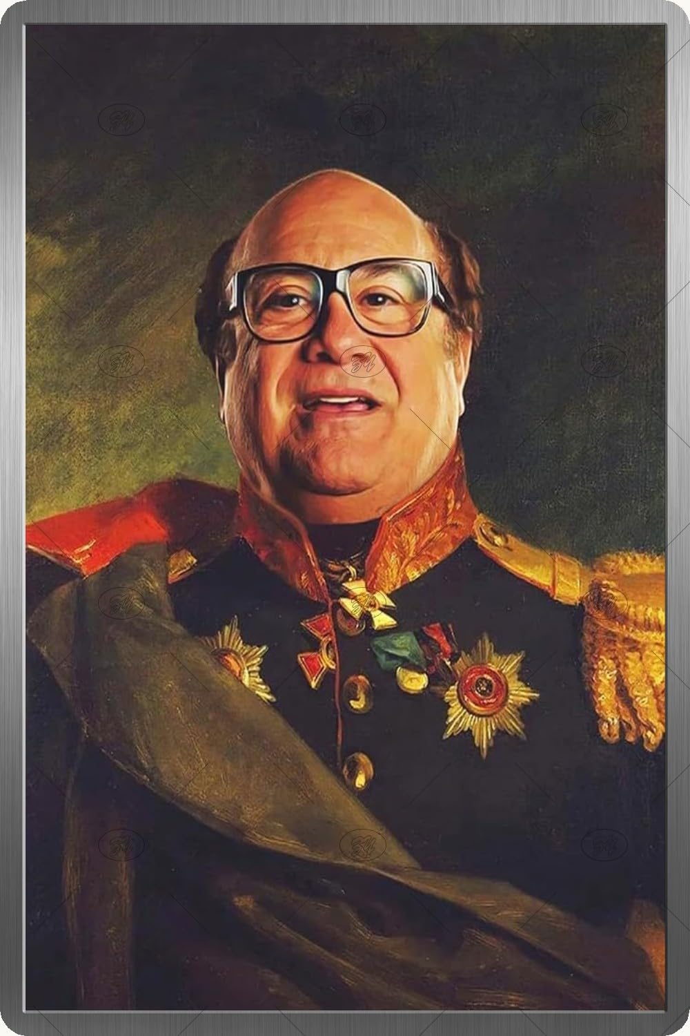 Kreezi Danny Devito Poster Classical Painting It's Always Sunny Poster Tin Sign Fun Novelty Metal Sign Vintage Wall Decor for Bedroom Garden Bar Restaurant Cafe Office Store Pub Club Gift 12 X 8 Inch