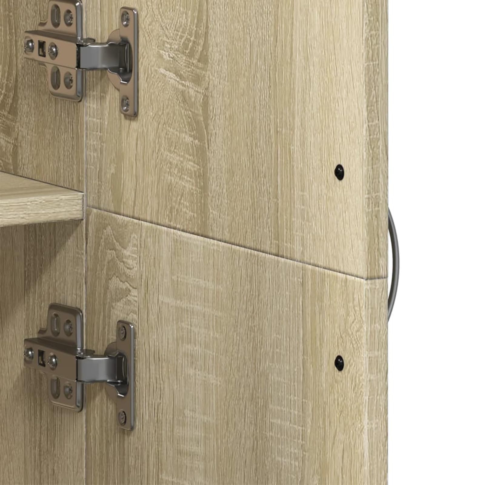 Homgoday Aktenschrank Sonoma-Eiche 60x32x153 cm Holzwerkstoff - 4 Fächer, stabil & staubfrei, für Büroorganisation Model3276646